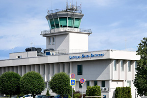 Tower vom Flughafen in Latvia